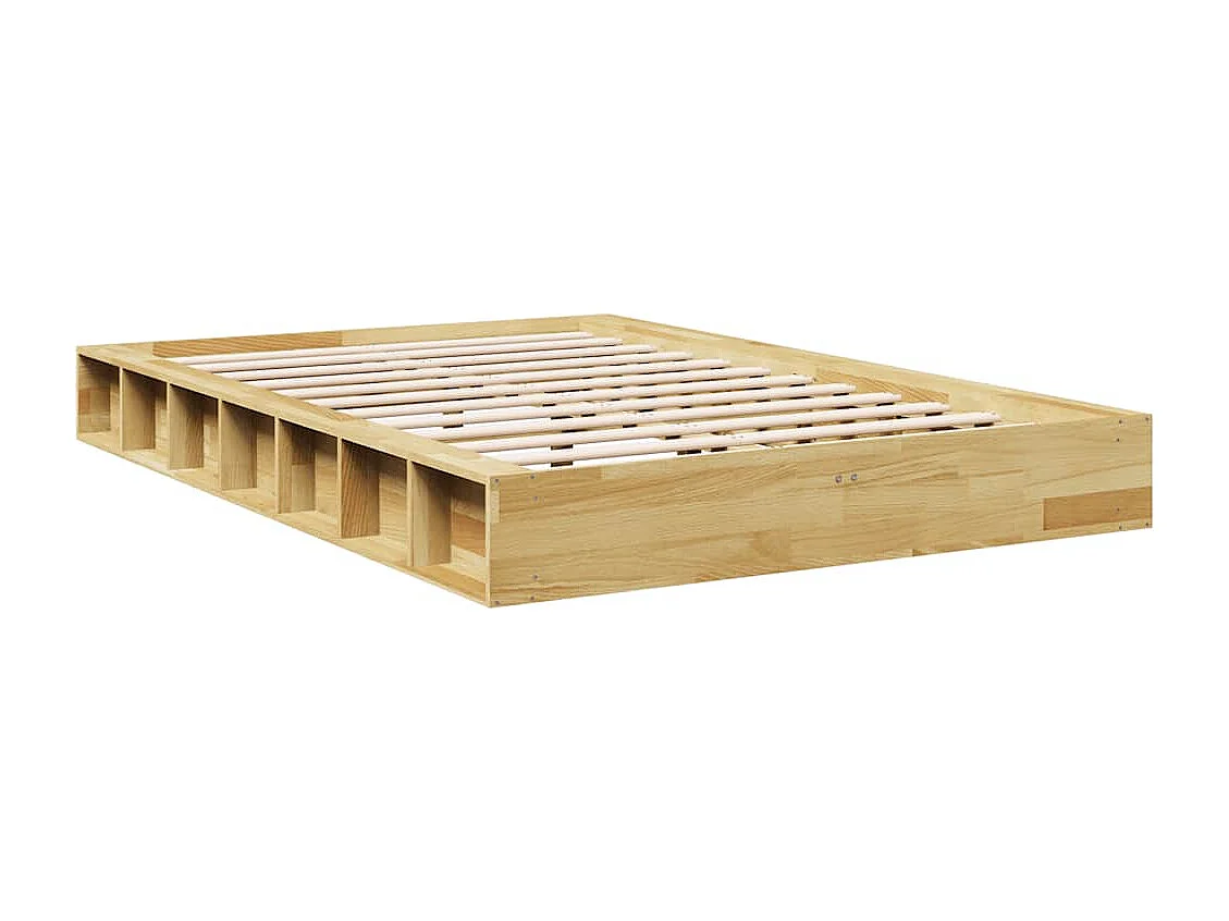 Lit simple | Lit adulte, enfant | Cadre de lit 120x190 cm bois massif de chêne