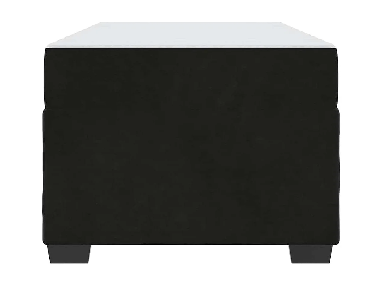 Lit simple | Lit adulte, enfant | Cadre de lit avec matelas Noir 90x200 cm Velours