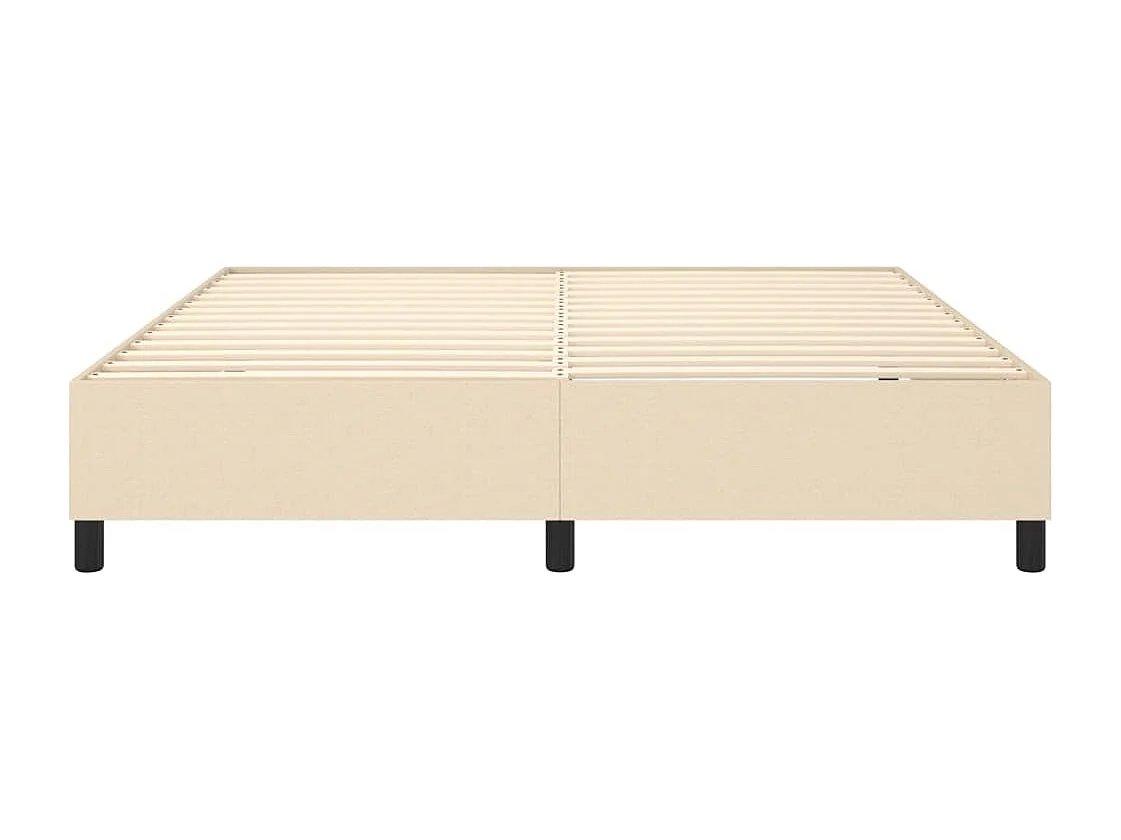 Lit double | Lit adulte | Cadre de lit crème 180x200 cm tissu