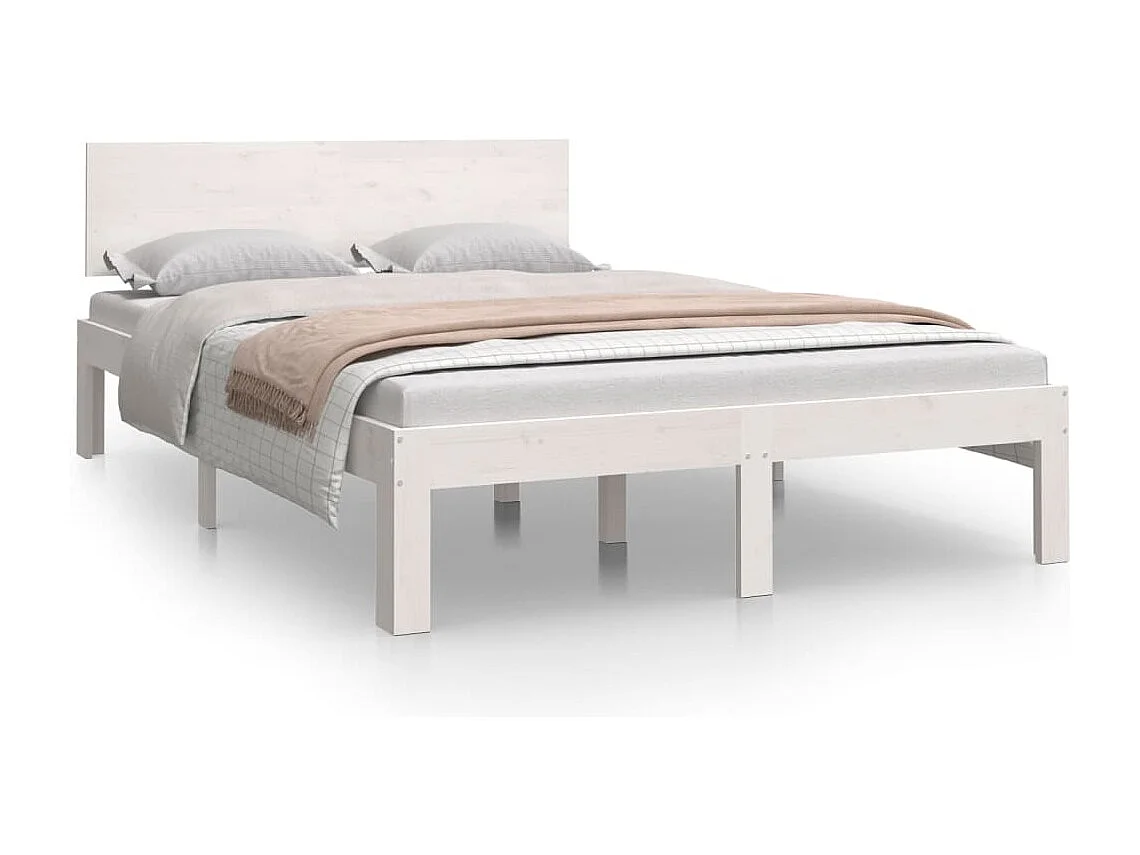 Lit simple | Lit adulte, enfant | Cadre de lit blanc 120x190 cm