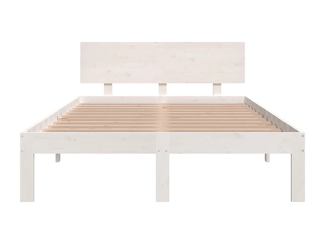Lit simple | Lit adulte, enfant | Cadre de lit blanc 120x190 cm