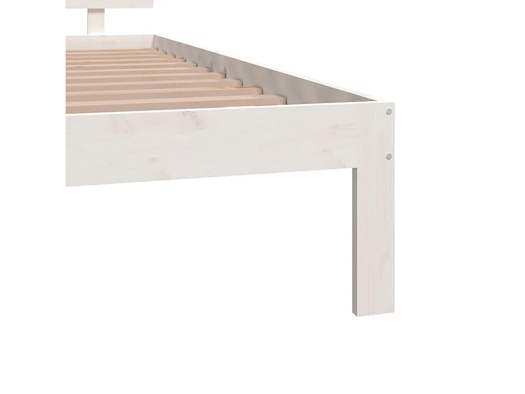 Lit simple | Lit adulte, enfant | Cadre de lit blanc 120x190 cm