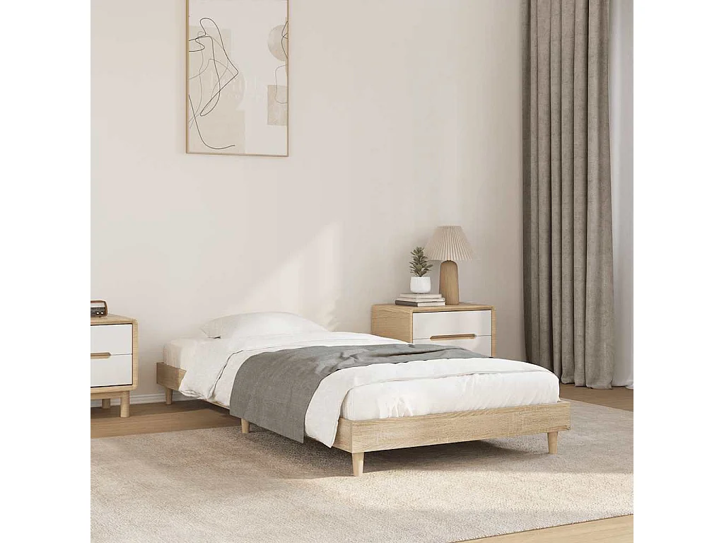 Lit simple | Lit adulte, enfant | Cadre de lit chêne sonoma 75x190 cm