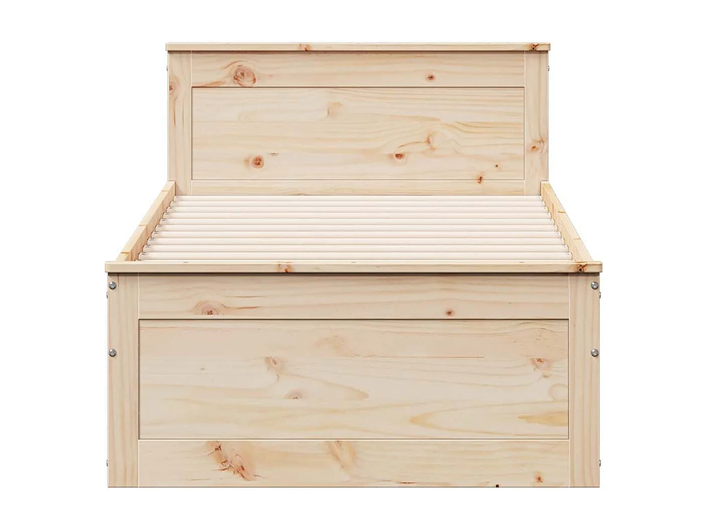 Lit simple | Lit adulte, enfant | Cadre de lit avec tête de lit 90x190 cm pin massif