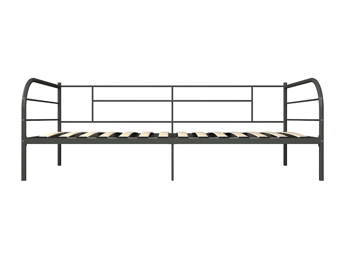 Lit simple | Lit adulte, enfant | Cadre de lit de repos gris métal 90x200 cm