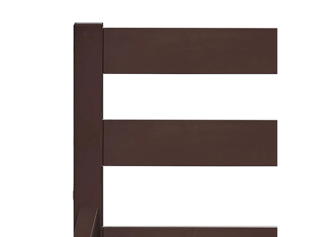 Lit double | Lit adulte | Cadre de lit marron foncé pin massif 160x200 cm