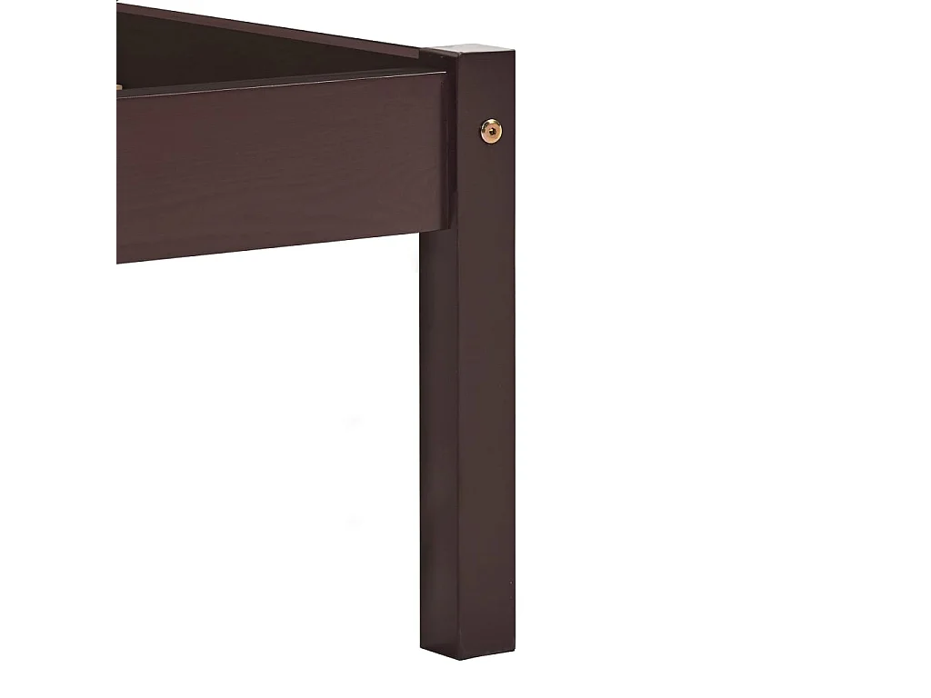 Lit double | Lit adulte | Cadre de lit marron foncé pin massif 160x200 cm