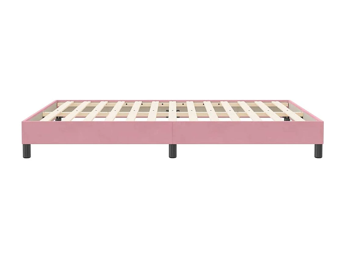 Lit double | Lit adulte | Cadre de lit rose 160x210 cm velours