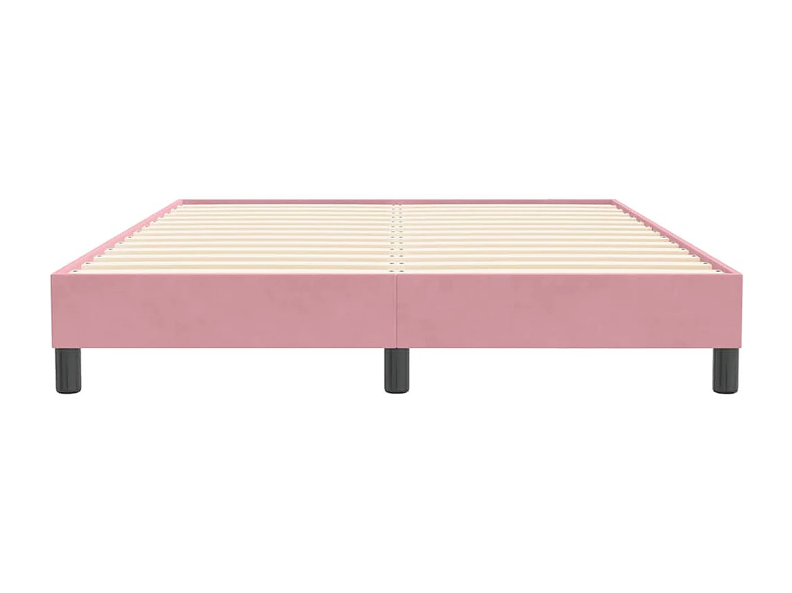 Lit double | Lit adulte | Cadre de lit rose 160x210 cm velours