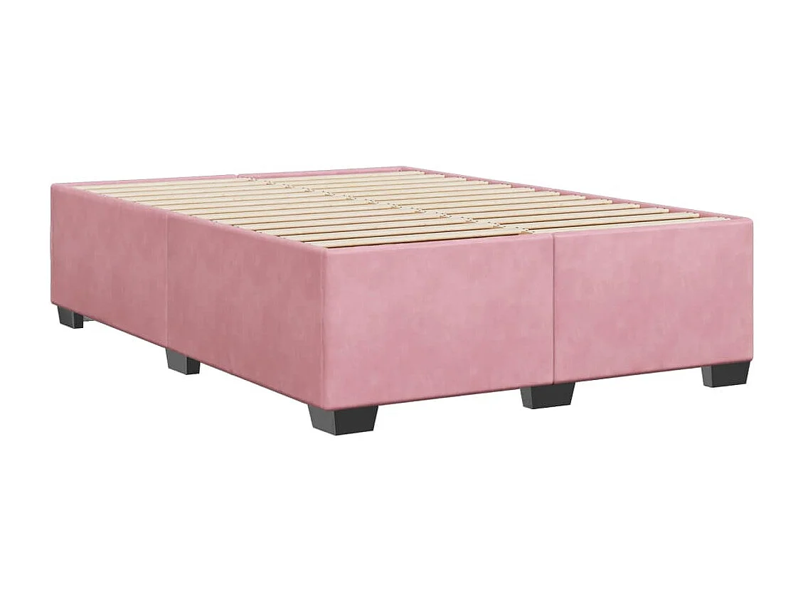Lit double | Lit adulte | Cadre de lit rose 160x200 cm velours