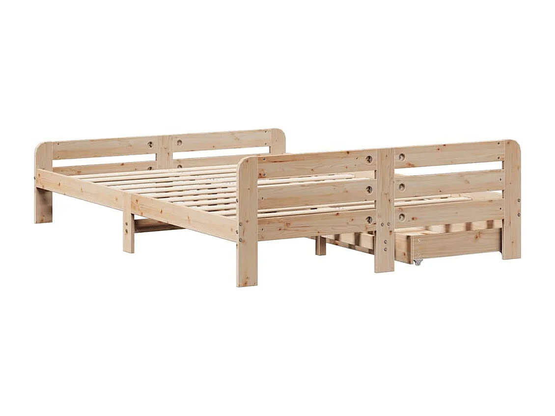 Lit double | Lit adulte | Cadre de lit 150x200 cm bois de pin massif