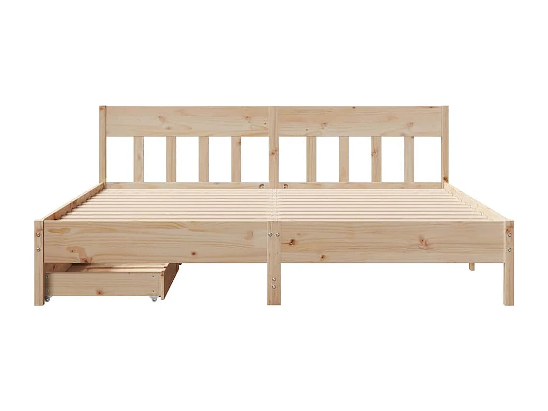 Lit double | Lit adulte | Cadre de lit 200x200 cm bois massif de pin