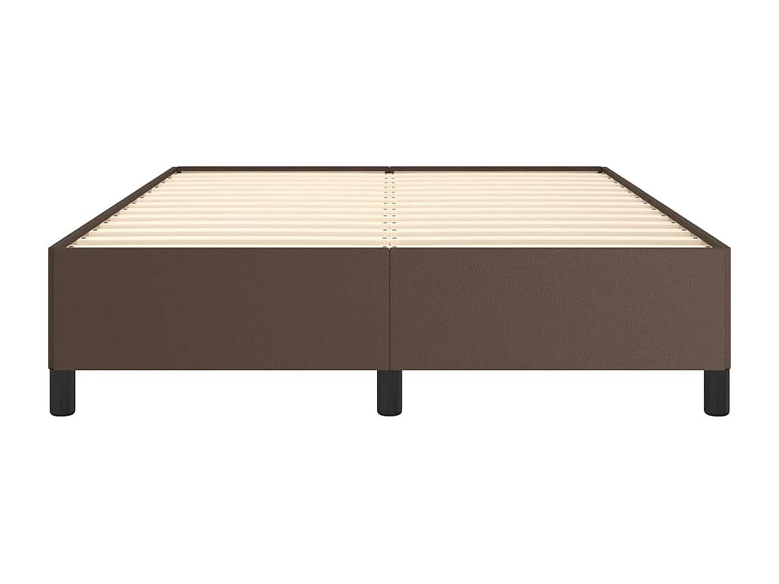 Lit double | Lit adulte | Cadre de lit marron 140x200 cm similicuir