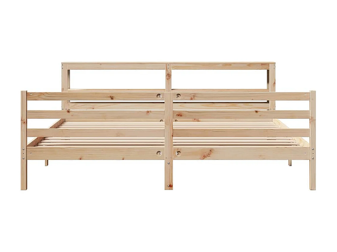 Lit double | Lit adulte | Cadre de lit 200x200 cm bois massif de pin