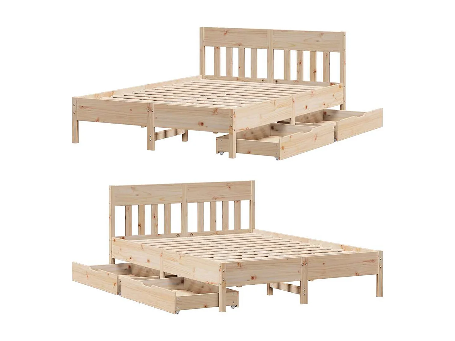 Lit simple | Lit adulte, enfant | Cadre de lit 120x200 cm bois de pin massif