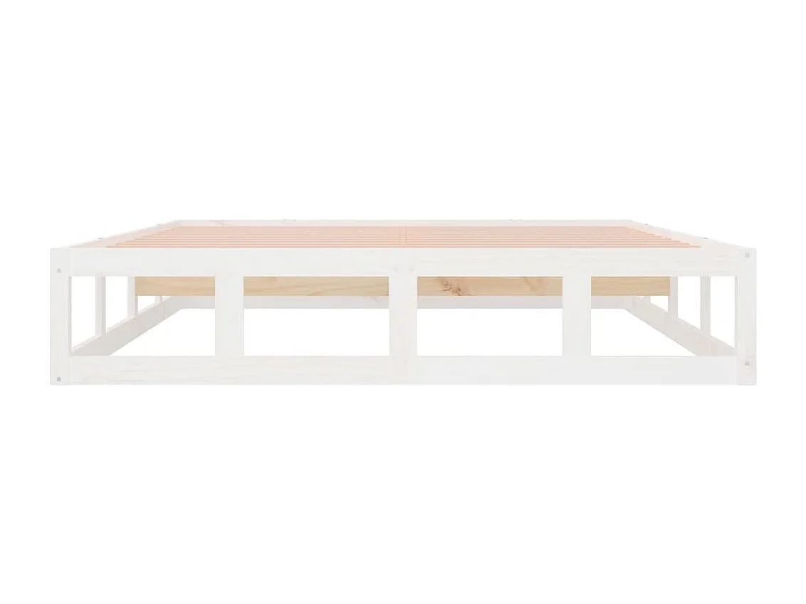 Lit double | Lit adulte | Cadre de lit blanc 180x200 cm bois massif