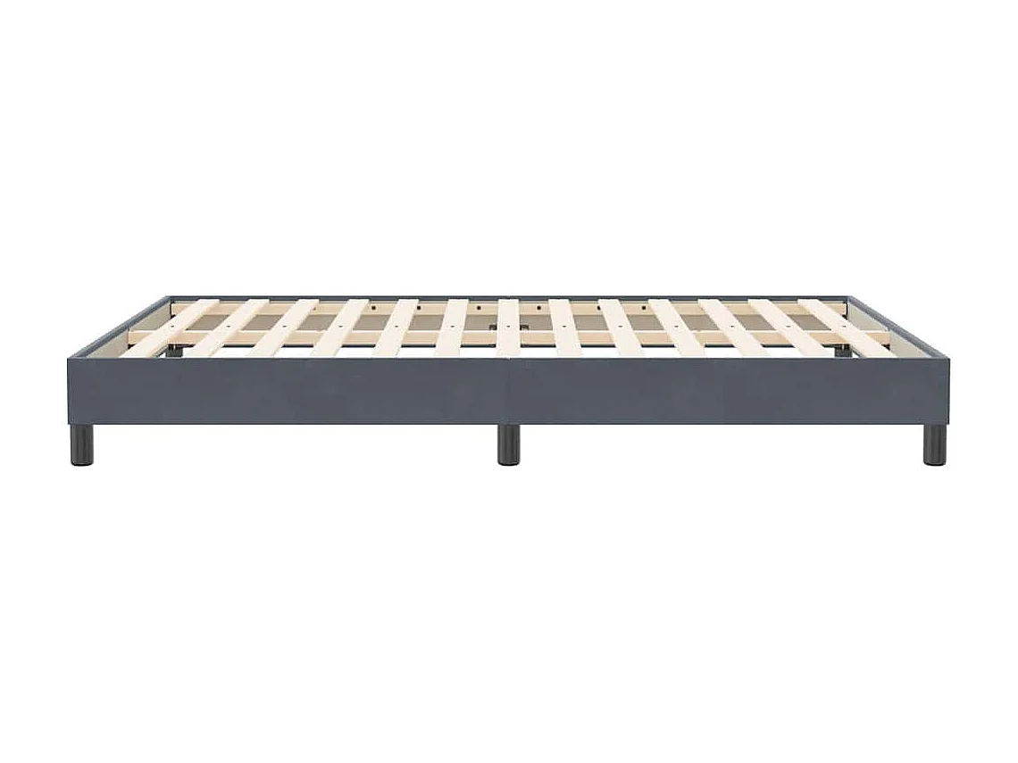 Lit double | Lit adulte | Cadre de lit gris foncé 140x210 cm velours