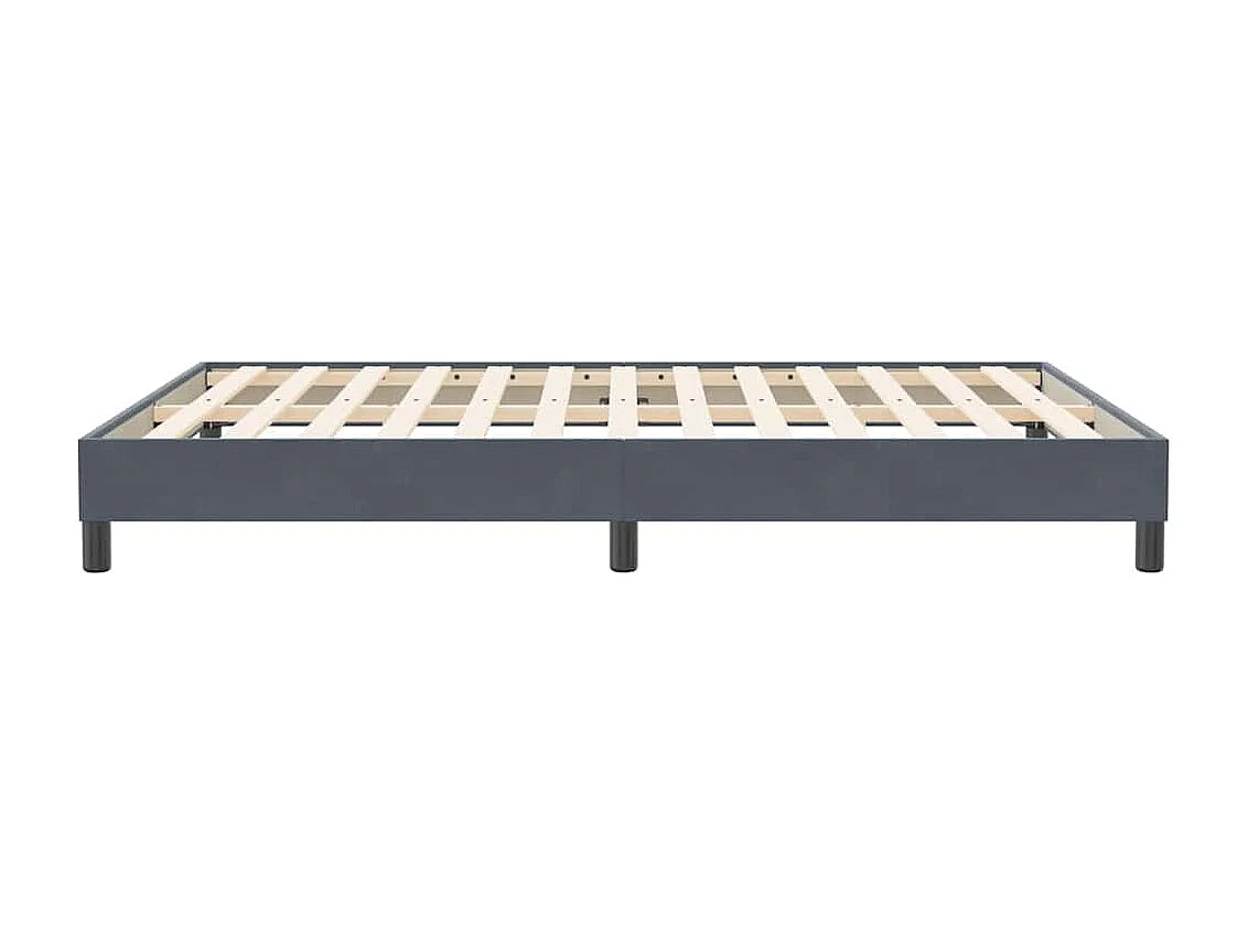 Lit double | Lit adulte | Cadre de lit gris foncé 140x210 cm velours