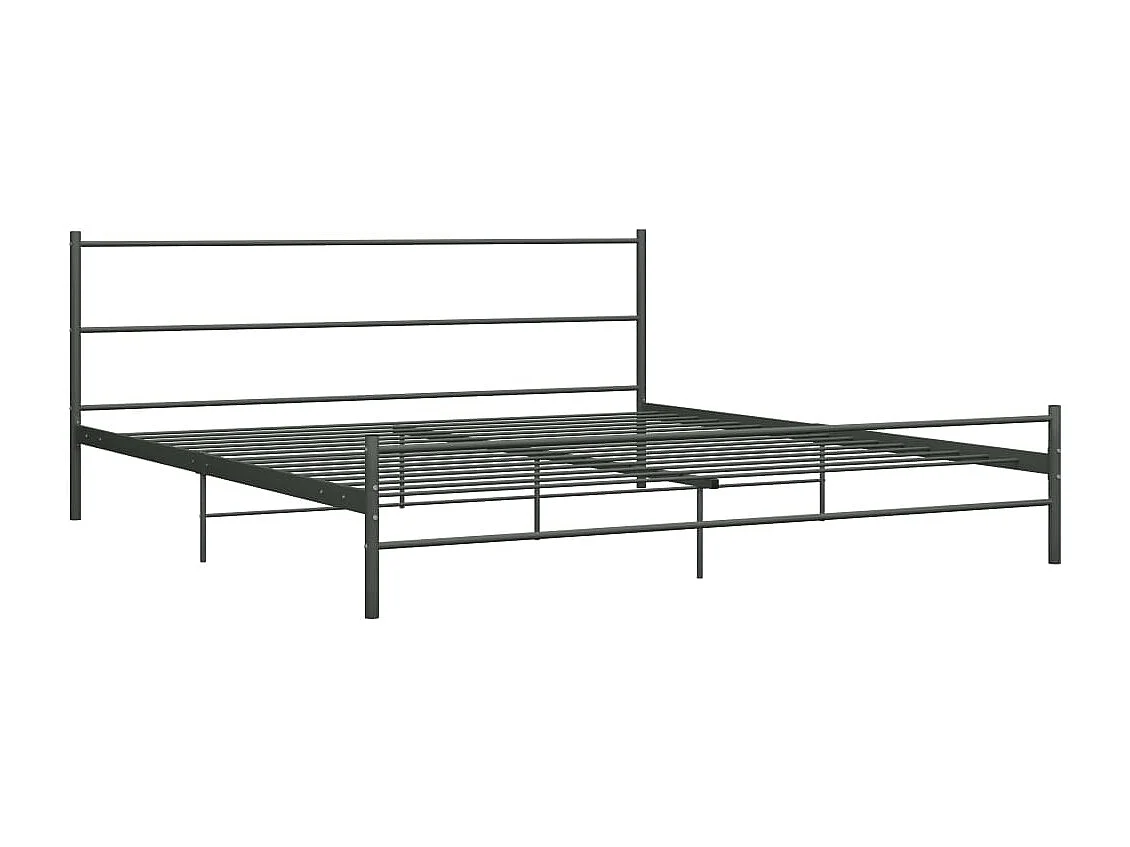 Bedframe | Tweepersoonsbed metaal grijs 200x200 cm
