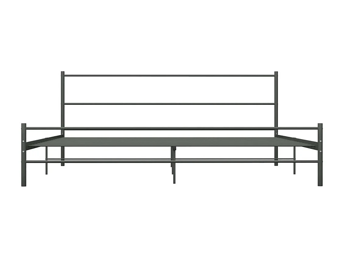 Bedframe | Tweepersoonsbed metaal grijs 200x200 cm