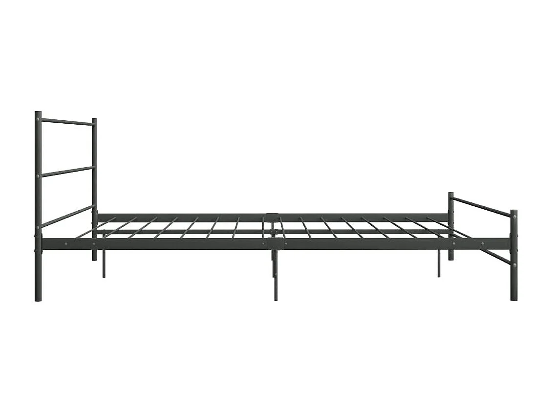 Bedframe | Tweepersoonsbed metaal grijs 200x200 cm