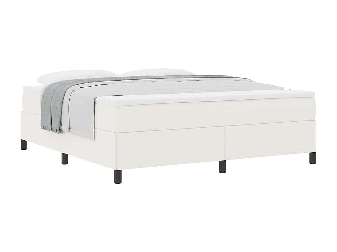 Lit double | Lit adulte | Cadre de lit Crème 180x200 cm Tissu en velours côtelé