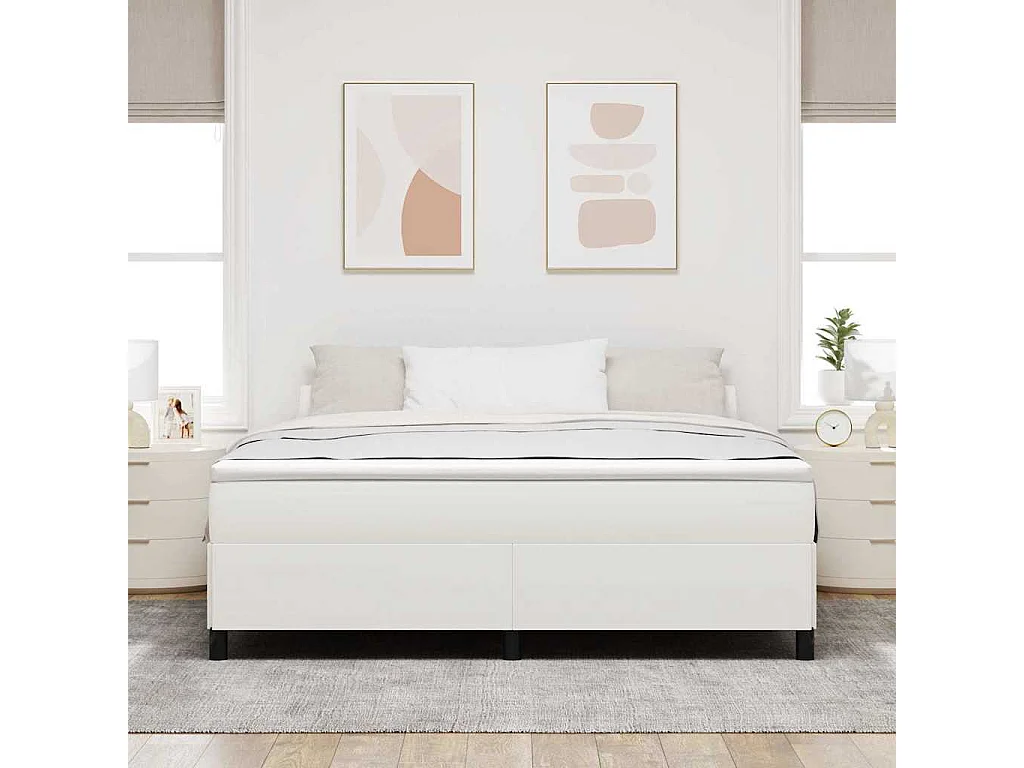 Lit double | Lit adulte | Cadre de lit Crème 180x200 cm Tissu en velours côtelé