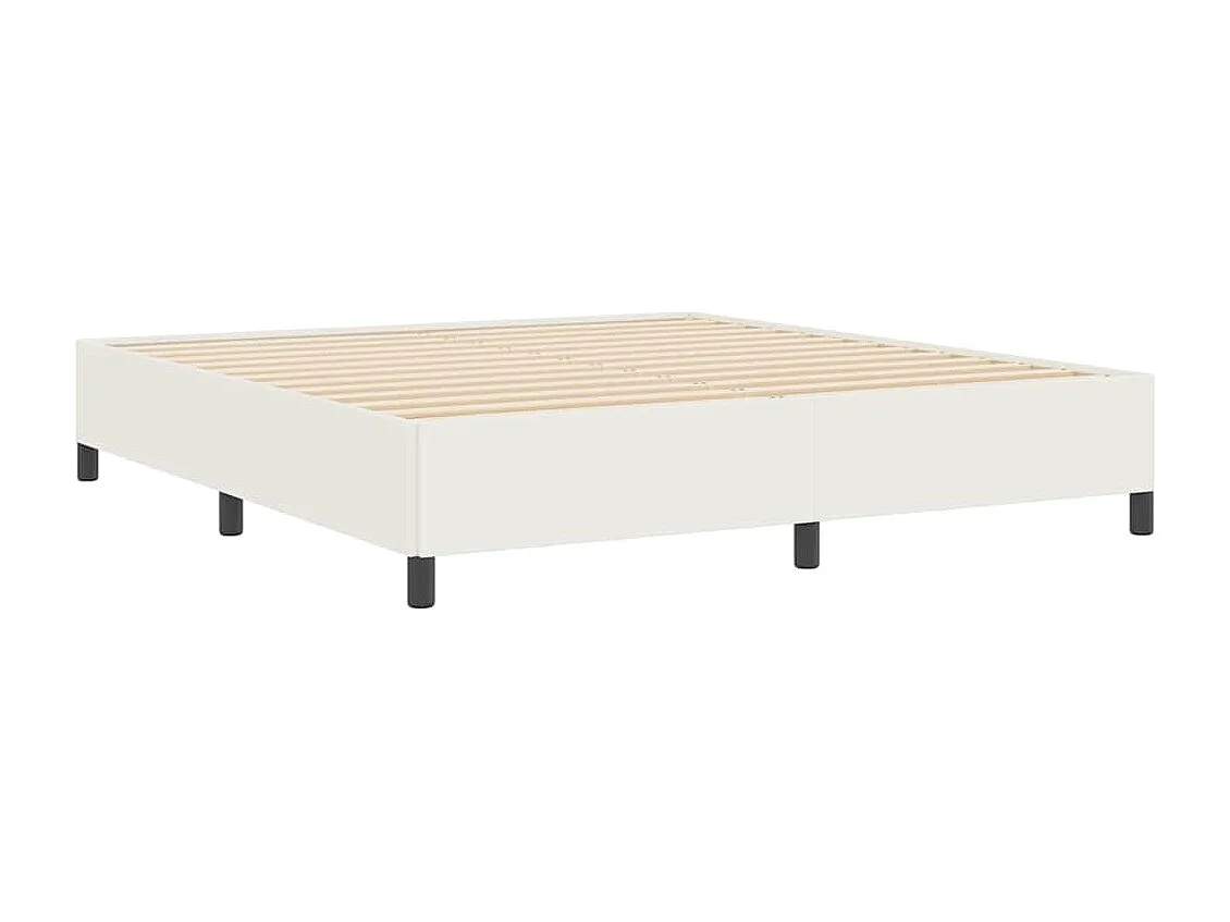 Lit double | Lit adulte | Cadre de lit Crème 180x200 cm Tissu en velours côtelé