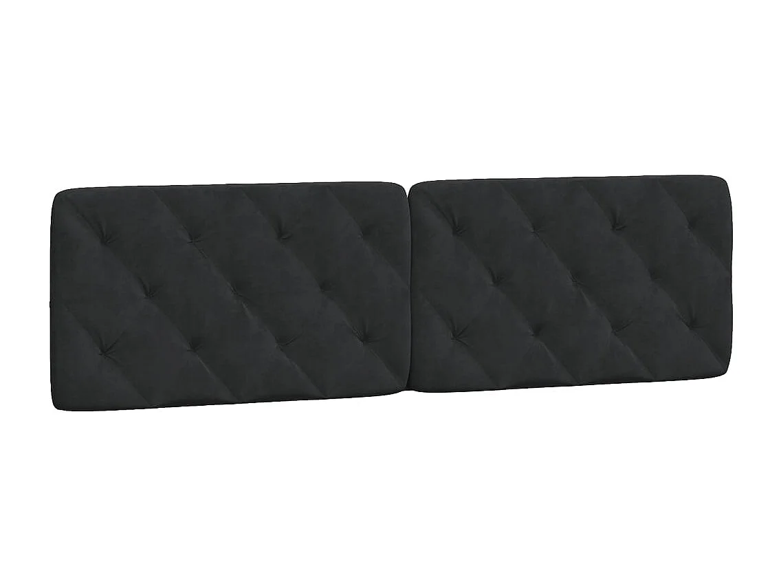 Lit double | Lit adulte | Cadre de lit avec LED noir 180x200 cm velours