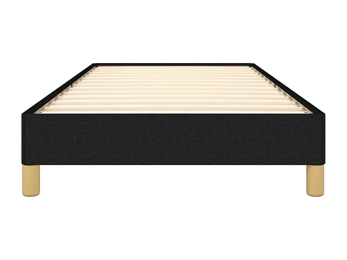 Lit simple | Lit adulte, enfant | Cadre de lit noir 80x200 cm tissu