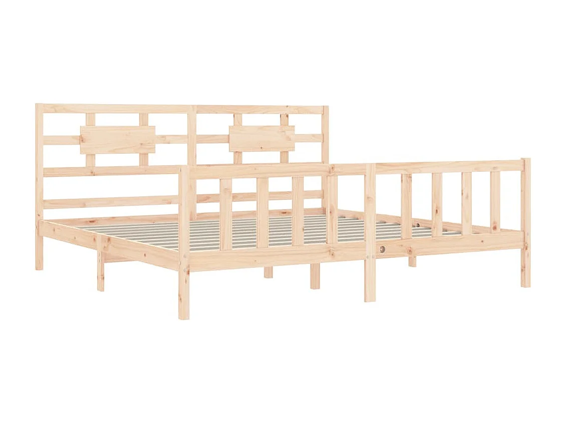 Lit double | Lit adulte | Cadre de lit 200x200 cm bois massif de pin