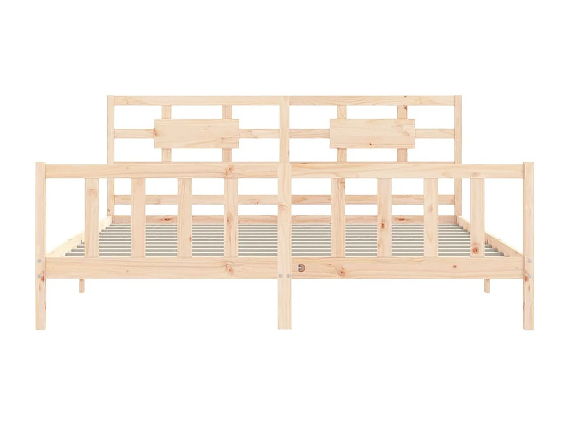 Lit double | Lit adulte | Cadre de lit 200x200 cm bois massif de pin