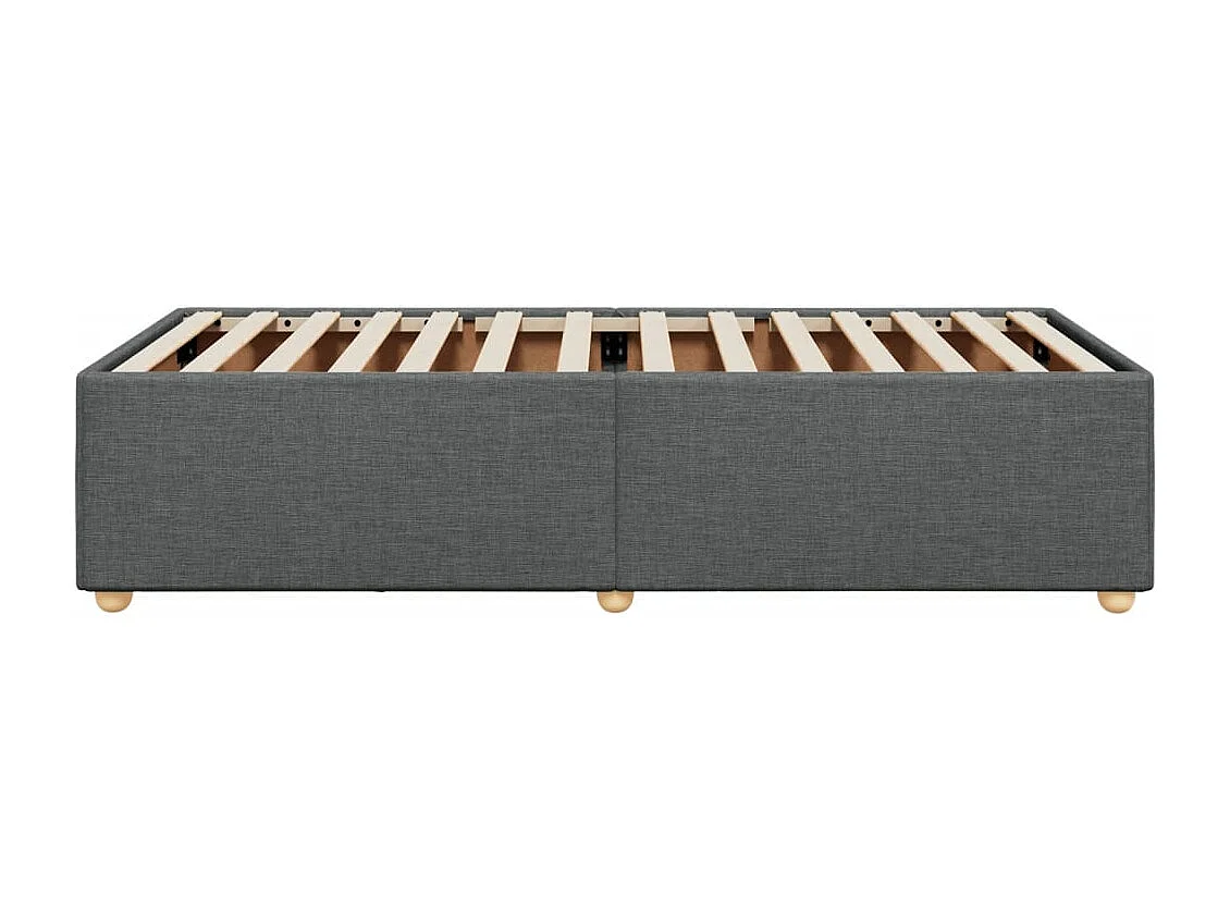 Lit simple | Lit adulte, enfant | Cadre de lit gris foncé 80x200 cm tissu
