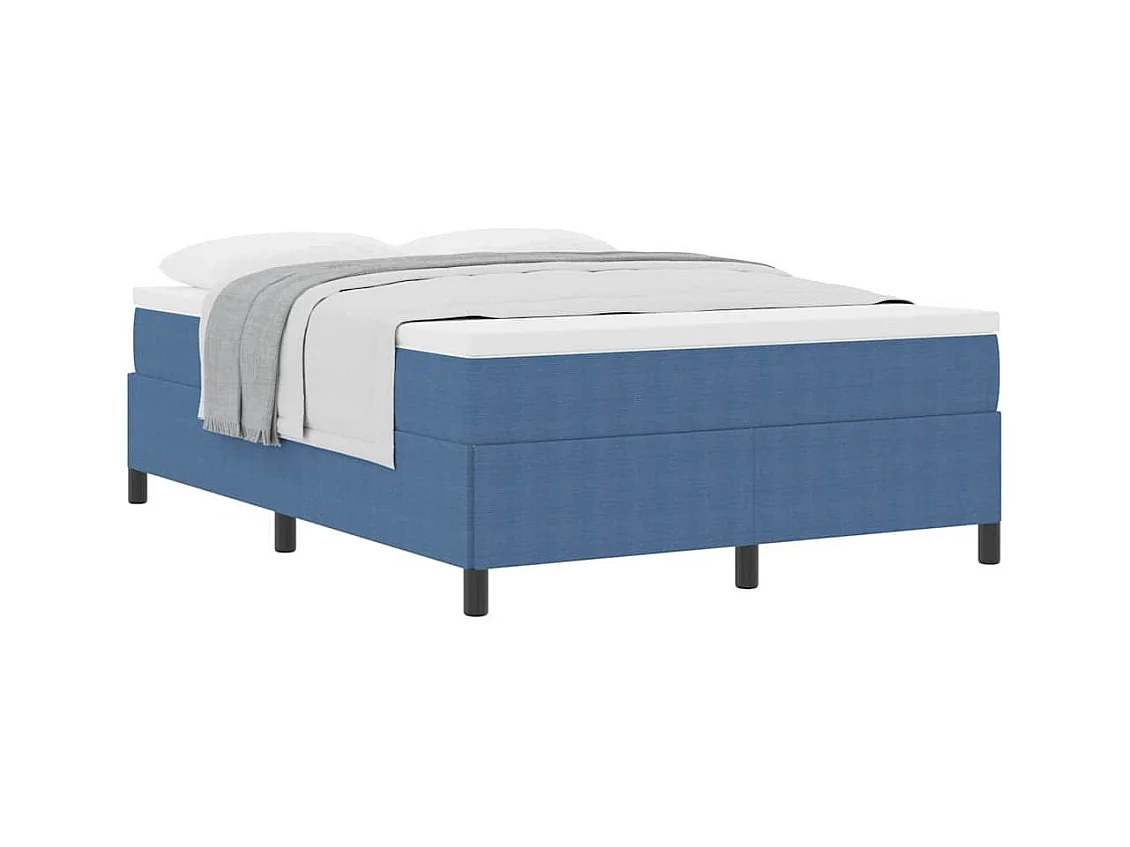 Lit double | Lit adulte | Cadre de lit Bleu 160x200 cm Tissu en velours côtelé