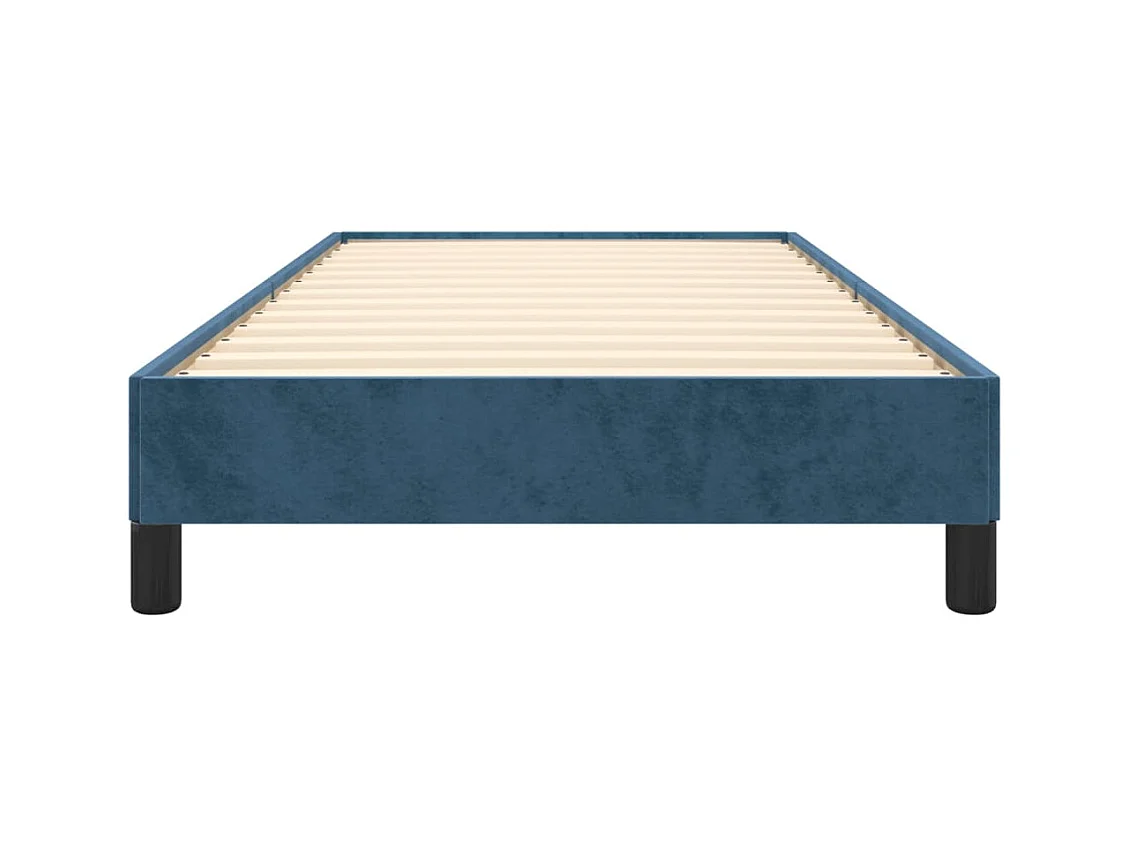 Lit simple | Lit adulte, enfant | Cadre de lit bleu foncé 80x200 cm velours