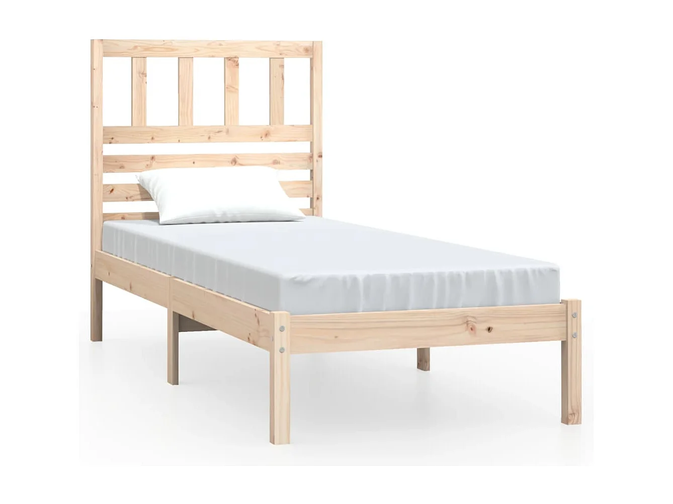 Lit simple | Lit adulte, enfant | Cadre de lit bois de pin massif 90x200 cm