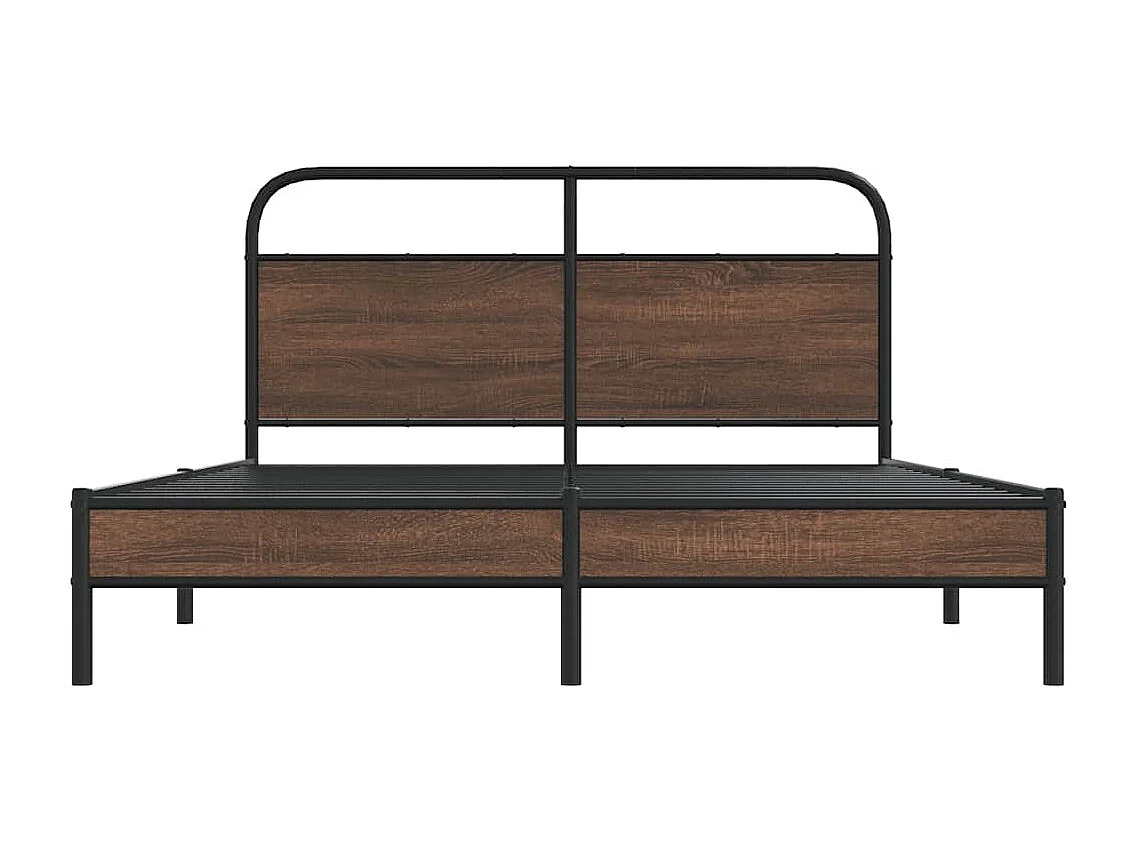 Letto per adulti | Letto matrimoniale | Giroletto senza Materasso Rovere Marrone 150x200 cm Truciolato