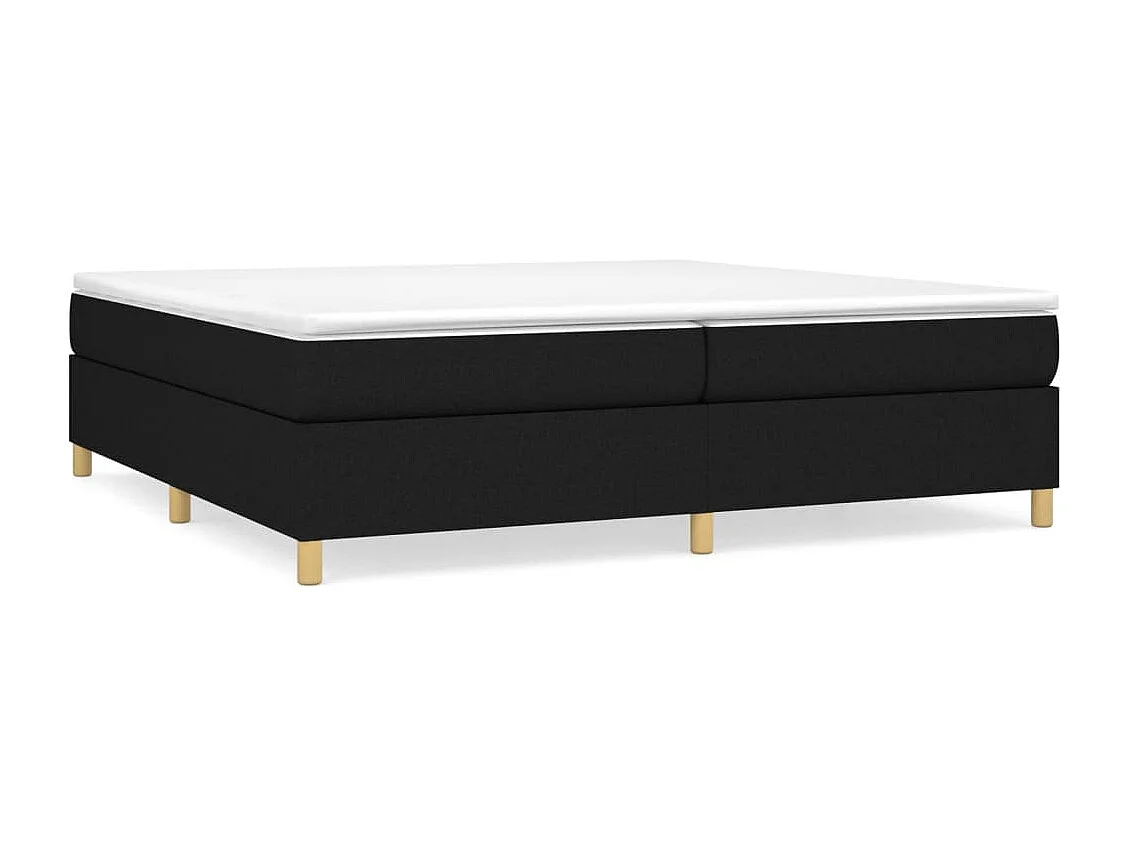 Lit double | Lit adulte | Cadre de lit noir 200x200 cm tissu