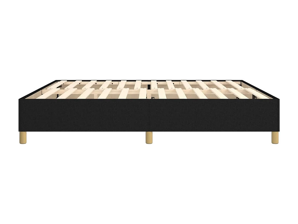 Lit double | Lit adulte | Cadre de lit noir 200x200 cm tissu