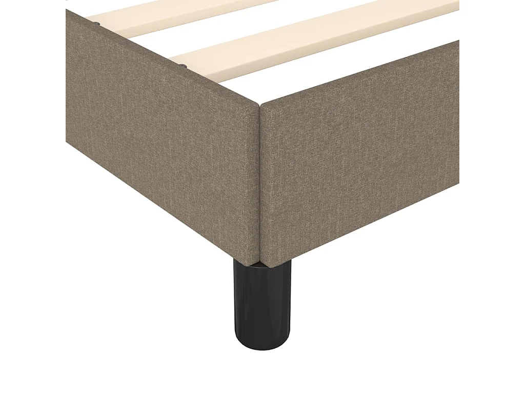 Lit simple | Lit adulte, enfant | Cadre de lit taupe 120x190 cm tissu