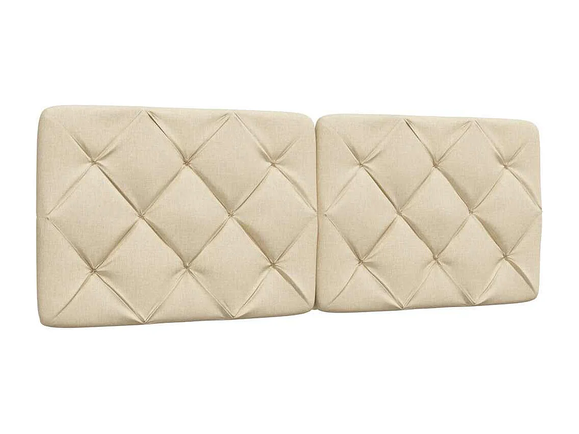 Letto per adulti | Letto matrimoniale | Giroletto senza Materasso Crema 140x200 cm in Tessuto