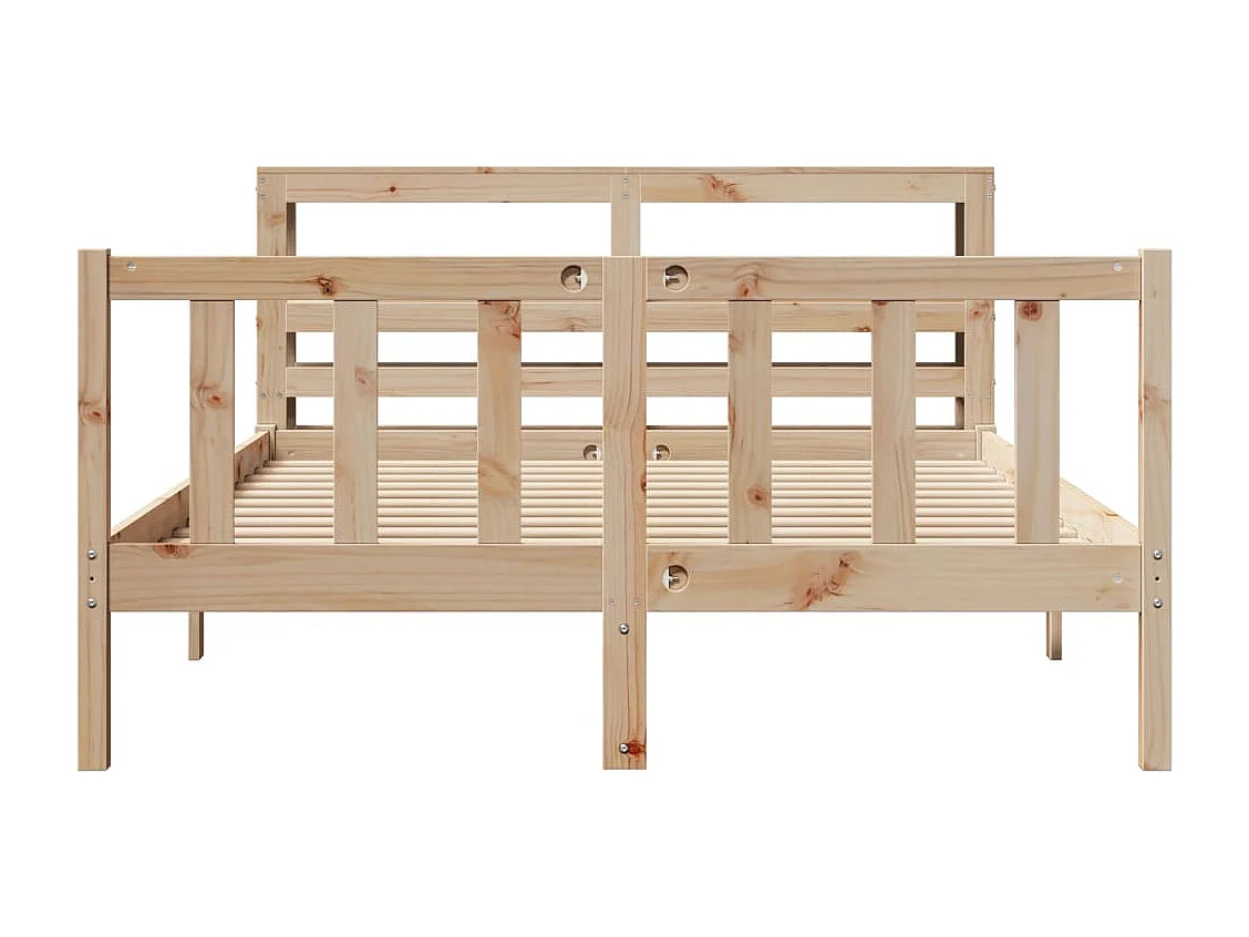 Lit simple | Lit adulte, enfant | Cadre de lit 120x200 cm bois de pin massif