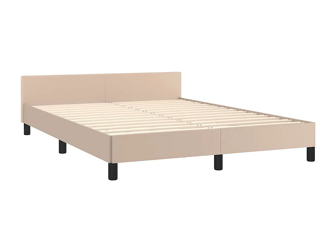 Letto per adulti | Letto matrimoniale | Giroletto con Testiera senza Materasso Cappuccino 140x190 cm