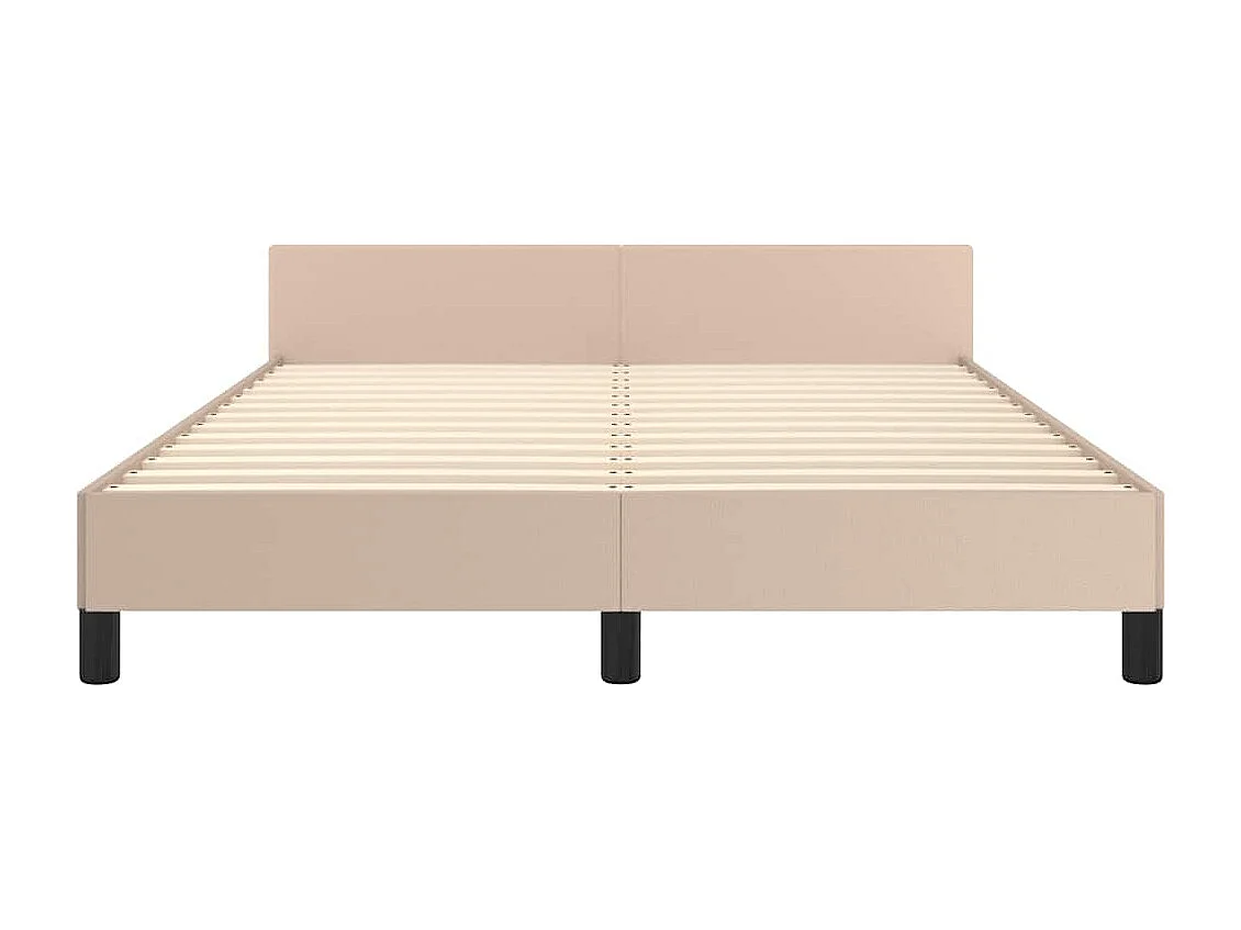 Letto per adulti | Letto matrimoniale | Giroletto con Testiera senza Materasso Cappuccino 140x190 cm