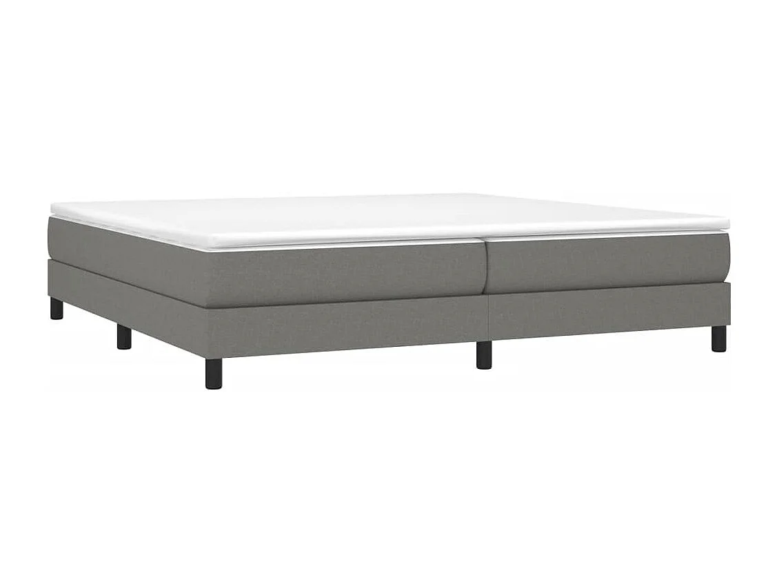 Lit double | Lit adulte | Cadre de lit gris foncé 200x200 cm tissu