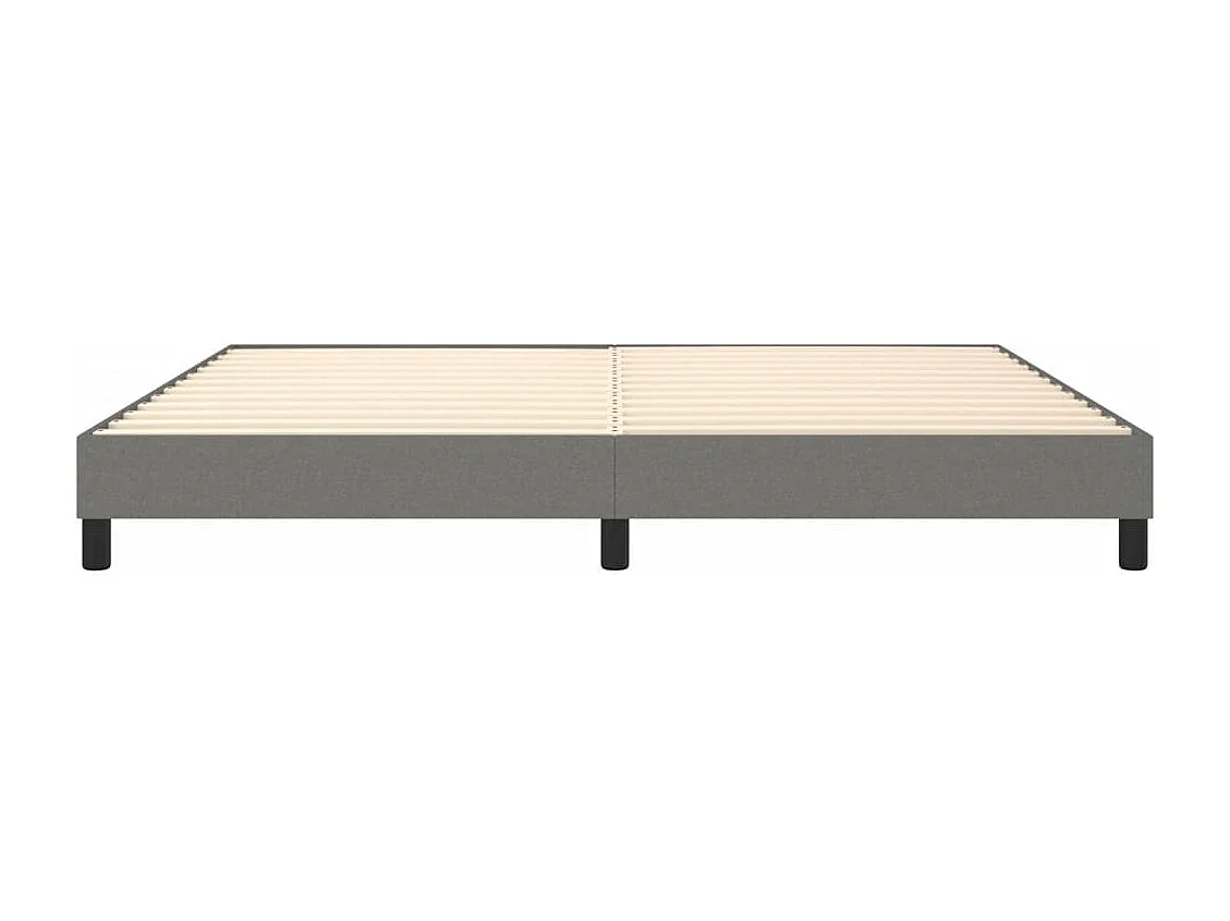 Lit double | Lit adulte | Cadre de lit gris foncé 200x200 cm tissu
