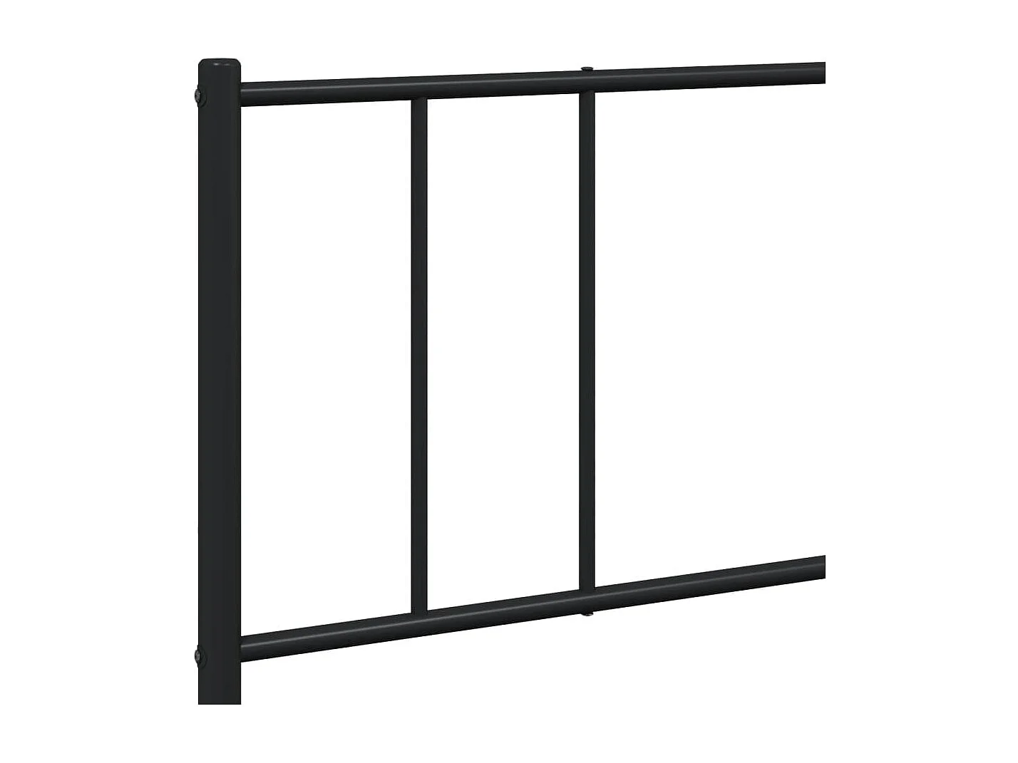 Lit double | Lit adulte | Cadre de lit métal avec pied de lit noir 200x200cm