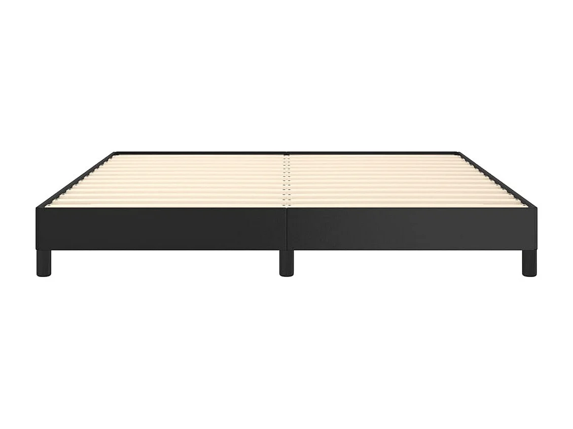 Lit double | Lit adulte | Cadre de lit noir 180x200 cm similicuir