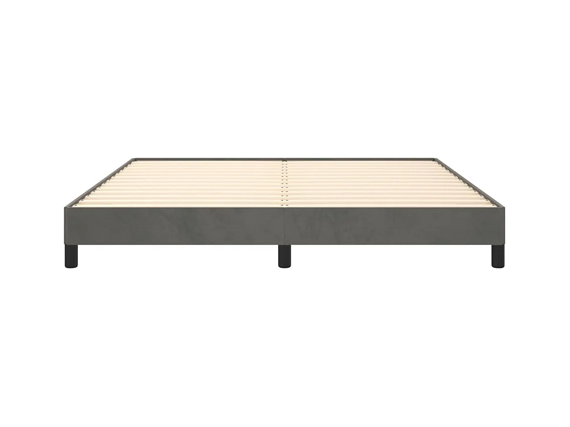 Lit double | Lit adulte | Cadre de lit gris foncé 180x200 cm velours
