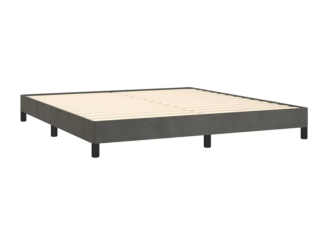 Lit double | Lit adulte | Cadre de lit gris foncé 180x200 cm velours